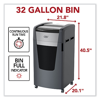 GBC Momentum X26-32 Micro-Cut P-4 Anti-Jam Shredder, 26 Manual Sheet Capacity (GBCWSM177005)