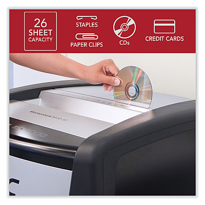 GBC Momentum X26-32 Micro-Cut P-4 Anti-Jam Shredder, 26 Manual Sheet Capacity (GBCWSM177005)