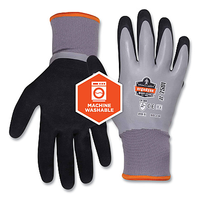 ergodyne ProFlex 7501 Coated Waterproof Winter Gloves, Gray, 2X-Large, Pair (EGO17636)