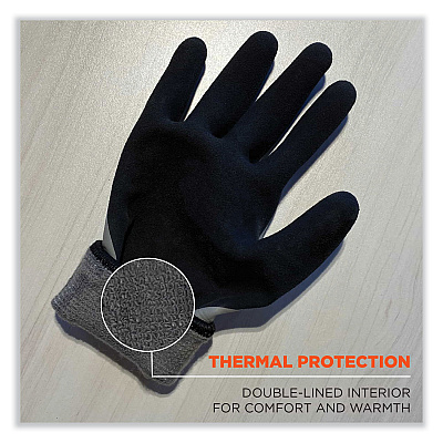 ergodyne ProFlex 7501 Coated Waterproof Winter Gloves, Gray, X-Large, Pair (EGO17635)