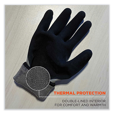 ergodyne ProFlex 7501 Coated Waterproof Winter Gloves, Gray, Medium, Pair (EGO17633)