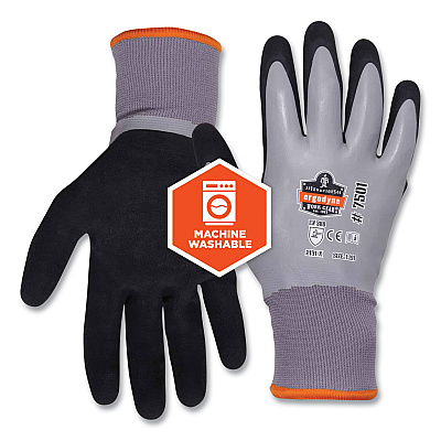 ergodyne ProFlex 7501 Coated Waterproof Winter Gloves, Gray, Medium, Pair (EGO17633)