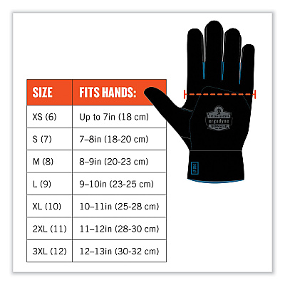 ergodyne ProFlex 7401-CASE Coated Lightweight Winter Gloves, Orange, 2X-Large, 144 Pairs/Carton (EGO17896)