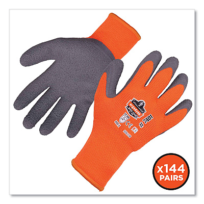 ergodyne ProFlex 7401-CASE Coated Lightweight Winter Gloves, Orange, X-Large, 144 Pairs/Carton (EGO17895)
