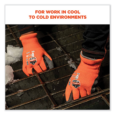 ergodyne ProFlex 7401-CASE Coated Lightweight Winter Gloves, Orange, X-Large, 144 Pairs/Carton (EGO17895)