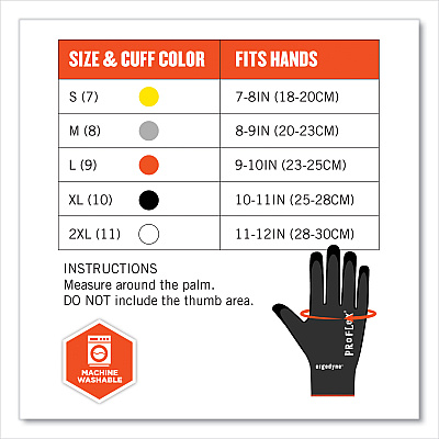 ergodyne ProFlex 7001-CASE Nitrile Coated Gloves, Black, X-Large, 144 Pairs/Carton (EGO17855)