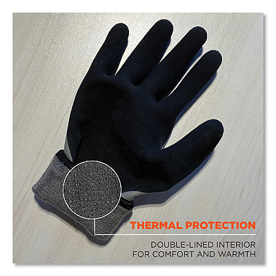 ergodyne ProFlex 7501-CASE Coated Waterproof Winter Gloves, Gray, Small, 144 Pairs/Carton (EGO17932)