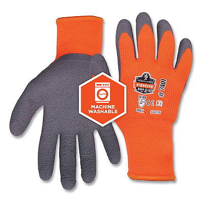 ergodyne ProFlex 7401-CASE Coated Lightweight Winter Gloves, Orange, 2X-Large, 144 Pairs/Carton (EGO17896)