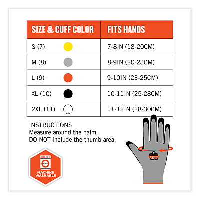 ergodyne ProFlex 7031-CASE ANSI A3 Nitrile-Coated CR Gloves, Gray, 2X-Large, 144 Pairs/Carton (EGO17886)