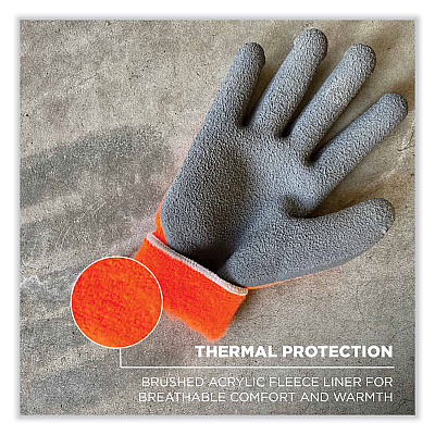 ergodyne ProFlex 7401-CASE Coated Lightweight Winter Gloves, Orange, 2X-Large, 144 Pairs/Carton (EGO17896)