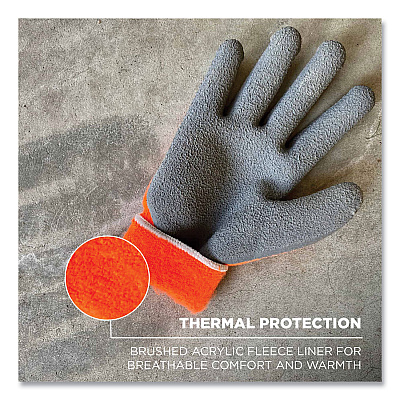 ergodyne ProFlex 7401-CASE Coated Lightweight Winter Gloves, Orange, Medium, 144 Pairs/Carton (EGO17893)