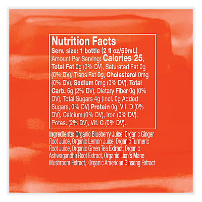 Vive Organic Energy+Focus, 2 oz Bottle, 12/Pack (GRR34800003)