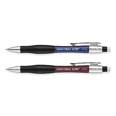 Paper Mate ComfortMate Ultra Pencil Starter Set, 0.7 mm, HB (#2), Black Lead, Assorted Barrel Colors, 2/Pack (PAP1738796)