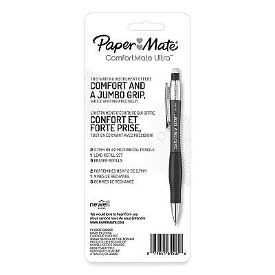 Paper Mate ComfortMate Ultra Pencil Starter Set, 0.7 mm, HB (#2), Black Lead, Assorted Barrel Colors, 2/Pack (PAP1738796)