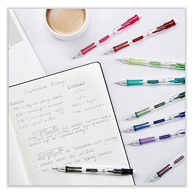 Paper Mate Clear Point Mechanical Pencils with Tube of Lead/Erasers, 0.9 mm, HB (#2), Black Lead, Assorted Barrel Colors, 2/Pack (PAP1759214)