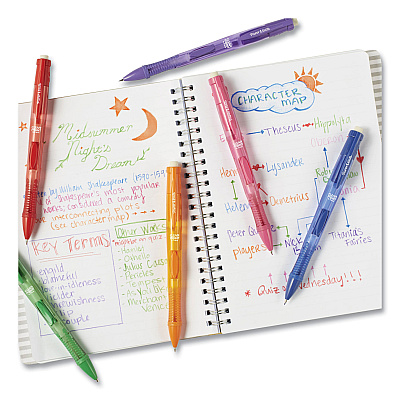 Paper Mate Clearpoint Color Mechanical Pencils, 0.7 mm, Assorted Lead and Barrel Colors, 6/Pack (PAP1984678)