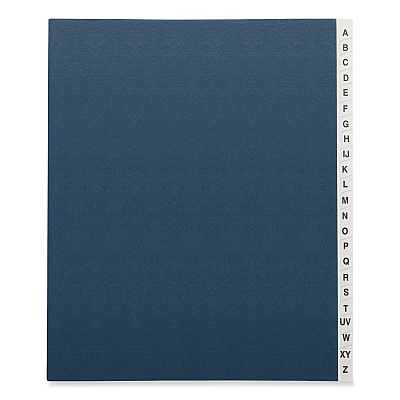 Universal Expanding Desk File, 20 Dividers, Alpha Index, Letter Size, Blue Cover (UNV30540)