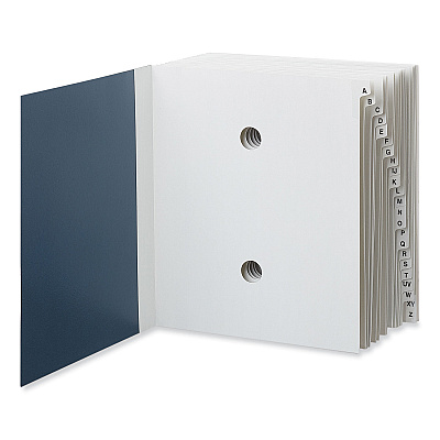 Universal Expanding Desk File, 20 Dividers, Alpha Index, Letter Size, Blue Cover (UNV30540)