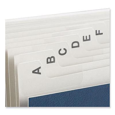 Universal Expanding Desk File, 20 Dividers, Alpha Index, Letter Size, Blue Cover (UNV30540)