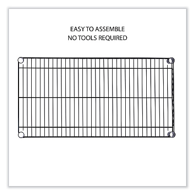 Alera 5-Shelf Wire Shelving Kit with Casters and Shelf Liners, 36w x 18d x 72h, Black Anthracite (ALESW653618BA)