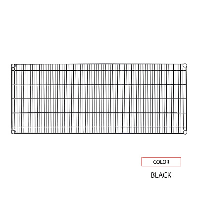 Alera Industrial Wire Shelving Extra Wire Shelves, 48w x 24d, Black, 2 Shelves/Carton (ALESW584824BL)