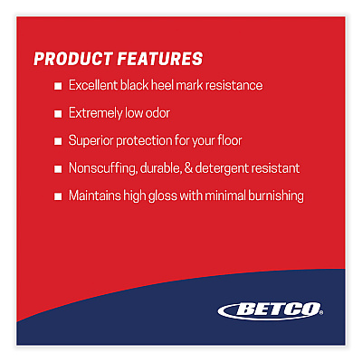 Betco Untouchable Floor Finish with SRT, 1 gal Bottle, 4/Carton (BET6060400)