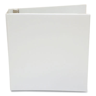 Universal Economy Round Ring View Binder, 3 Rings, 1.5" Capacity, 11 x 8.5, White, 12/Carton (UNV20972CT)