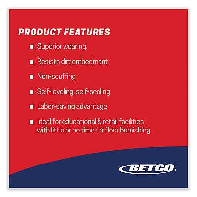 Betco Hard As Nails Floor Finish, 1 gal Bottle, 4/Carton (BET6590400)