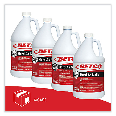 Betco Hard As Nails Floor Finish, 1 gal Bottle, 4/Carton (BET6590400)