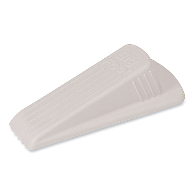 Master Caster Big Foot Doorstop, No Slip Rubber Wedge, 2.25w x 4.75d x 1.25h, Beige, 2/Pack (MAS00975)