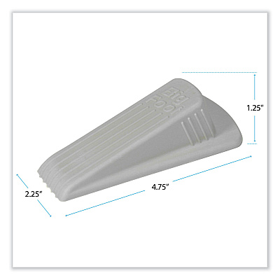 Master Caster Big Foot Doorstop, No Slip Rubber Wedge, 2.25w x 4.75d x 1.25h, Beige, 2/Pack (MAS00975)