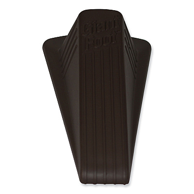 Master Caster Giant Foot Doorstop, No-Slip Rubber Wedge, 3.5w x 6.75d x 2h, Brown, 2/Pack (MAS00969)