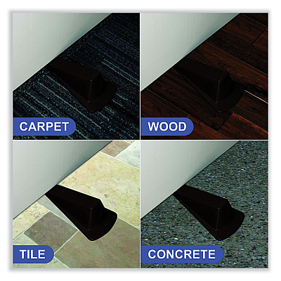 Master Caster Giant Foot Doorstop, TPR, 3.5w x 6.75d x 2h, Brown, 12/Box (MAS00987)