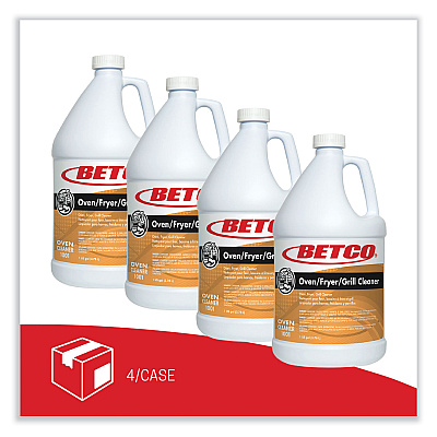 Betco Oven Fryer Grill Cleaner, Characteristic Scent, 1 gal Bottle, 4/Carton (BET10010400)