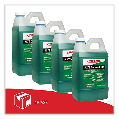 Betco AF79 Acid-Free Bathroom Cleaner Concentrate, Ocean Breeze Scent, 2 L Bottle, 4/Carton (BET3314700)