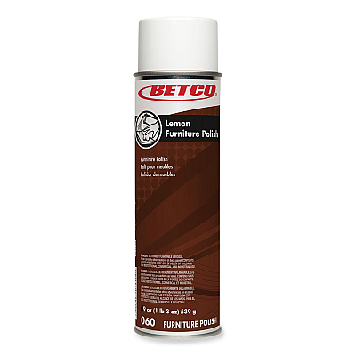 Betco Lemon Furniture Polish, Lemon Scent, 19 oz Aerosol Can, 12/Carton (BET602300)