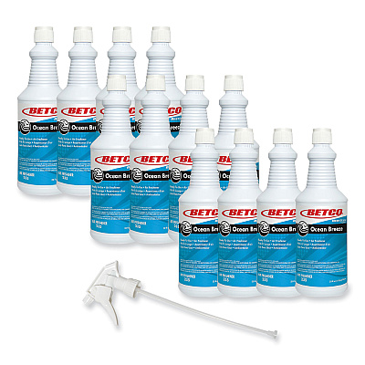 Betco BestScent Ocean Breeze RTU Deodorizer, Ocean Breeze Scent, 32 oz Spray Bottle, 12/Carton (BET2351200)
