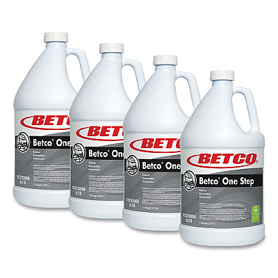Betco One Step Floor Restorer, Lemon Scent, 1 gal Bottle, 4/Carton (BET6180400)