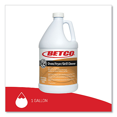 Betco Oven Fryer Grill Cleaner, Characteristic Scent, 1 gal Bottle, 4/Carton (BET10010400)