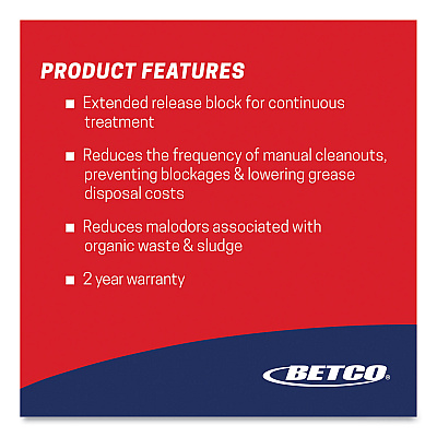 Betco FOG Puck Large Grease Trap and Drain Cleaner, 8 oz, 64/Carton (BETZ320C1400)