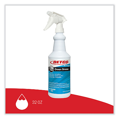 Betco BestScent Ocean Breeze RTU Deodorizer, Ocean Breeze Scent, 32 oz Spray Bottle, 12/Carton (BET2351200)