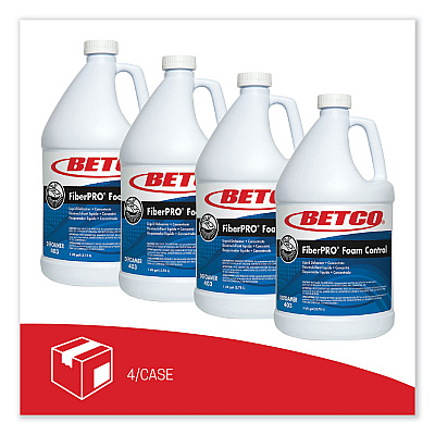 Betco FiberPro Foam Control Liquid Defoamer, 1 gal Bottle, 4/Carton (BET4030400)