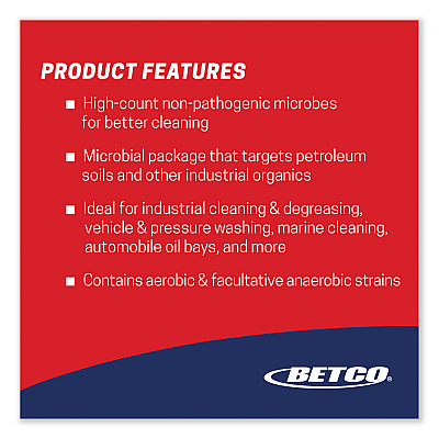 Betco BioActive Solutions Grease Solv, Orange Scent, 1 gal Bottle, 4/Carton (BET26010400)