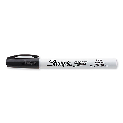 Sharpie Permanent Paint Marker, Fine Bullet Tip, Black (SAN35534)