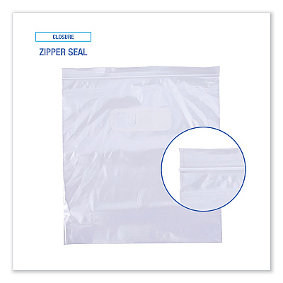 Boardwalk Reclosable Freezer Storage Bags, 1 gal, 10.5" x 11", Clear, 250/Box (BWK1GALFZRBAG)