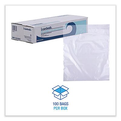 Boardwalk Reclosable Food Storage Bags, 2 Gallon, 13" x 15", Clear, 100/Box (BWK2GALBAG)