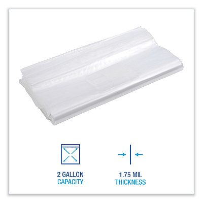 Boardwalk Reclosable Food Storage Bags, 2 Gallon, 13" x 15", Clear, 100/Box (BWK2GALBAG)