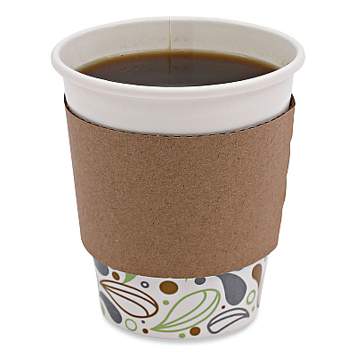 Boardwalk Cup Sleeves, Fits 10 oz to 20 oz Hot Cups, Kraft, 1,200/Carton (BWK1020SLEEVE)