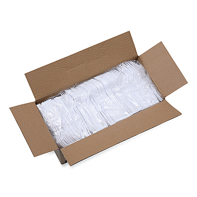 Boardwalk Heavyweight Polystyrene Cutlery, Fork, White, 1000/Carton (BWKFORKHW)