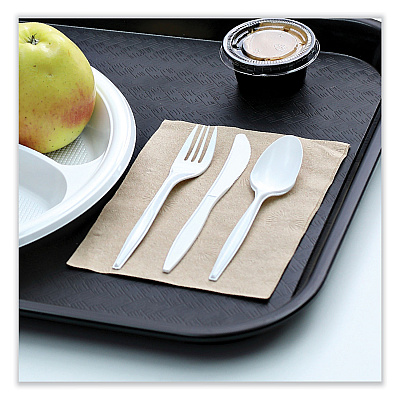 Boardwalk Mediumweight Wrapped Polypropylene Cutlery, Fork, White, 1000/Carton (BWKFORKIW)